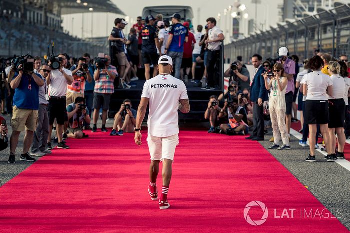 Lewis Hamilton, Mercedes-AMG F1 en el desfile de pilotos