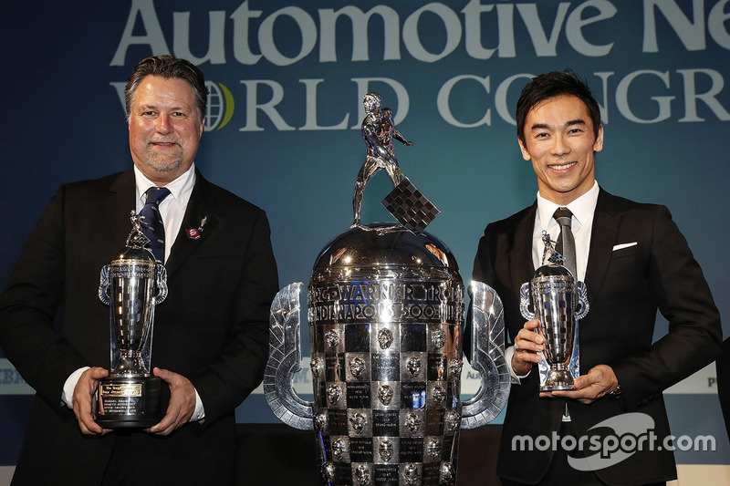 Michael Andretti and 2017 Indy 500 winner Takuma Sato