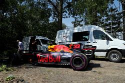 The car of race retiree Max Verstappen, Red Bull Racing RB13