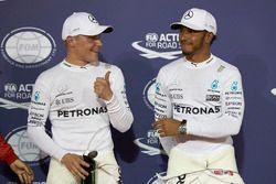 Polesitter Valtteri Bottas, Mercedes AMG F1; 2. Lewis Hamilton, Mercedes AMG F1