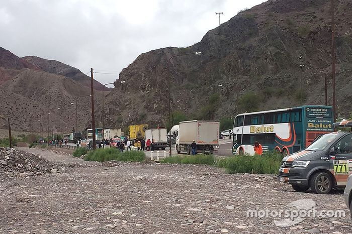 Un deslizamiento de tierra en la etapa