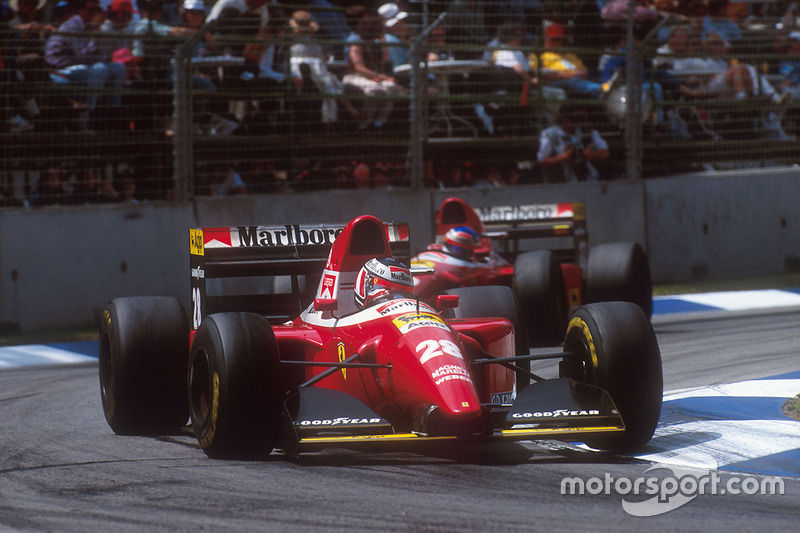 Gerhard Berger, Ferrari F93A vor Jean Alesi, Ferrari F93A