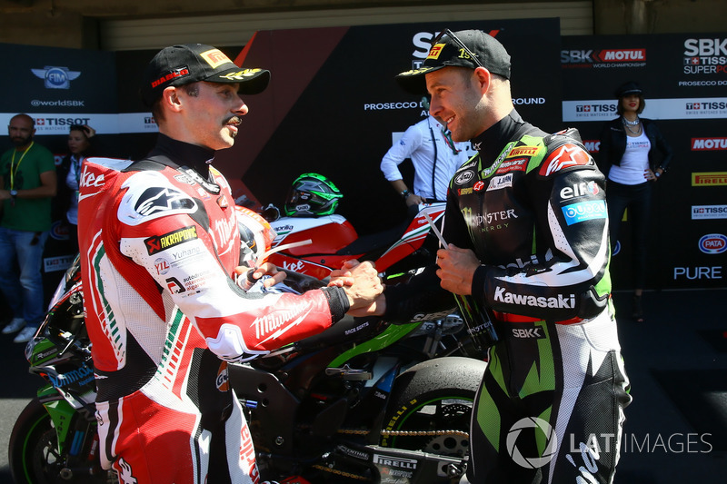 Eugene Laverty, Milwaukee Aprilia, Jonathan Rea, Kawasaki Racing