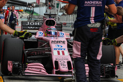 Sergio Perez, Sahara Force India VJM10 pit stop antrenmanı