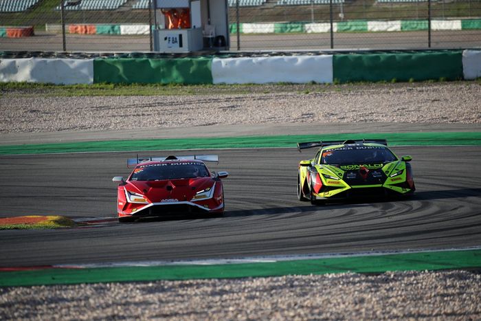 #130 ANSA Motorsports, Huracán Super Trofeo EVO2, Nelson Piquet jr e #61 Bonaldi Motorsport, Huracán Super Trofeo EVO2, Max Weering