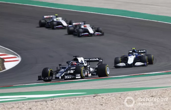 Yuki Tsunoda, AlphaTauri AT02, Nicholas Latifi, Williams FW43B, Nikita Mazepin, Haas VF-21, Mick Schumacher, Haas VF-21