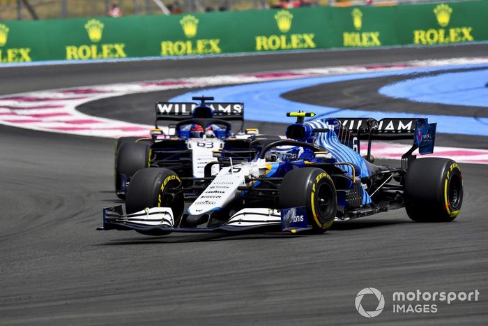 Nicholas Latifi, Williams FW43B , George Russell, Williams FW43B