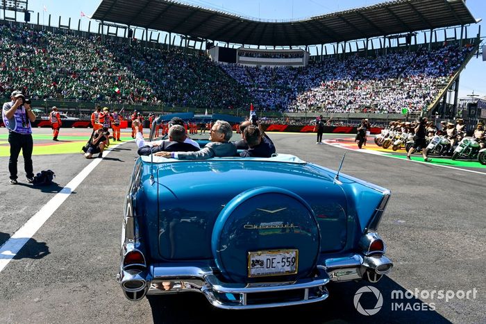 Stefano Domenicali, director general de la Fórmula 1, Alejandro Soberón Kuri, director de CIE, Federico González Compeán, Director del GP de México y Carlos Slim Domit