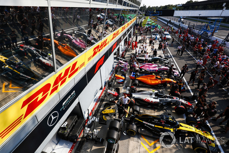 Renault Sport F1 Team RS 18,Haas F1 Team VF-18, McLaren MCL33, Racing Point Force India VJM11, Mercedes AMG F1 W09