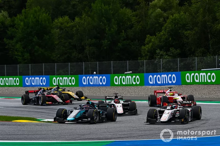 Dan Ticktum, Dams, Christian Lundgaard, ART Grand Prix y Marcus Armstrong, ART Grand Prix 