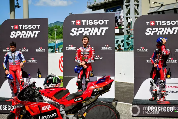 Francesco Bagnaia, Ducati Team, Marc Marquez, Gresini Racing, Pedro Acosta, Red Bull GASGAS Tech3