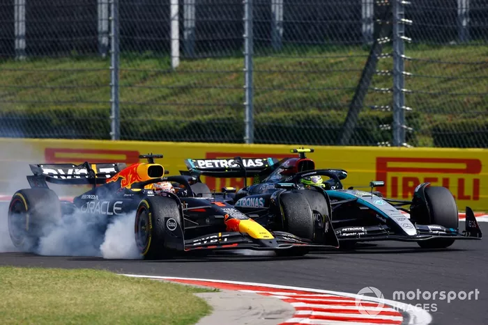 Max Verstappen, Red Bull Racing RB20, Lewis Hamilton, Mercedes F1 W15, chocan