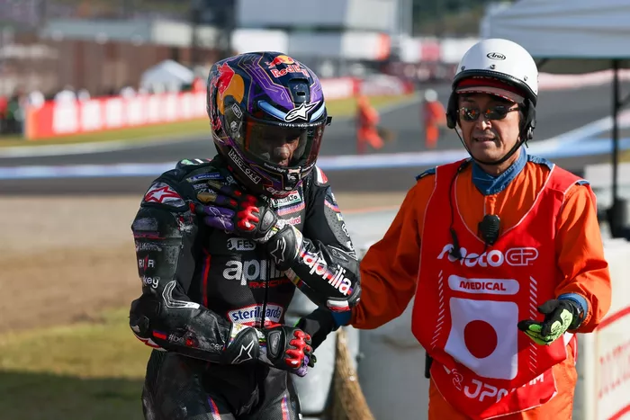 Jorge Martín, caída del Aprilia Racing Team