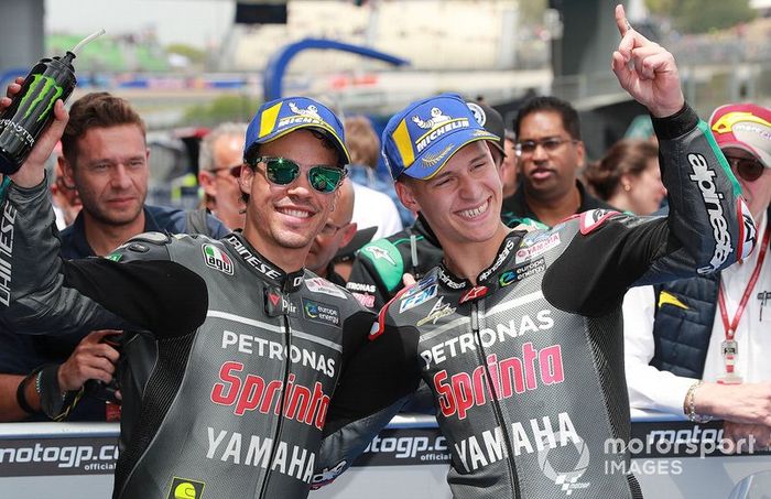 Ganador de la pole Fabio Quartararo, Petronas Yamaha SRT, second place Franco Morbidelli, Petronas Yamaha SRT