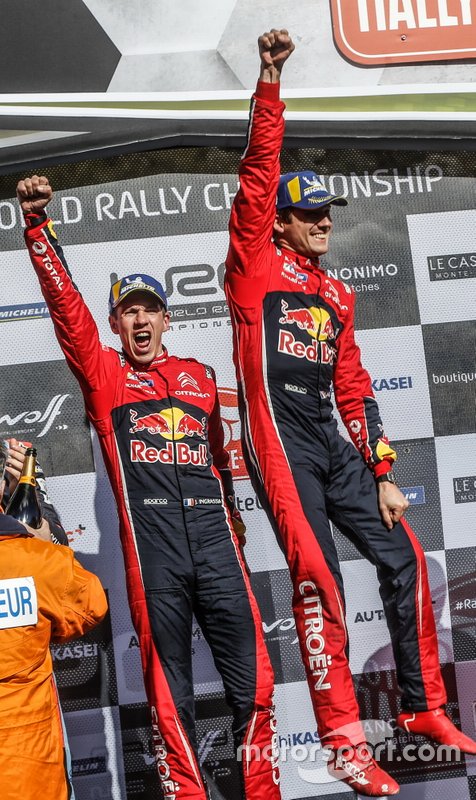 Podio: i vincitori Sébastien Ogier, Julien Ingrassia, Citroën World Rally Team Citroen C3 WRC