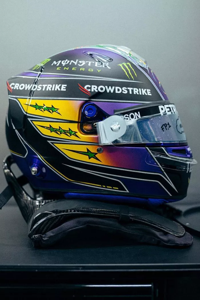 Il casco di Lewis Hamilton, Mercedes