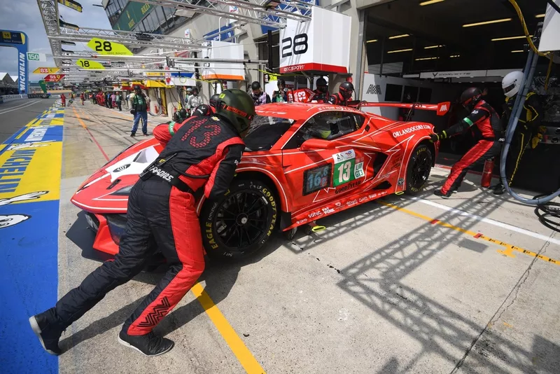 #13 AWA Racing Corvette Z06 LMGT3.R : Orey Fidani, Lars Kern, Matthew Bell