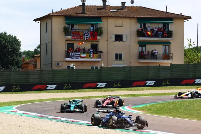 Charles Leclerc, Ferrari, Lance Stroll, Aston Martin Racing, Alexander Albon, Williams