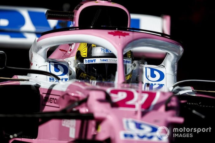 Nico Hulkenberg, Racing Point RP20, leaves the garage