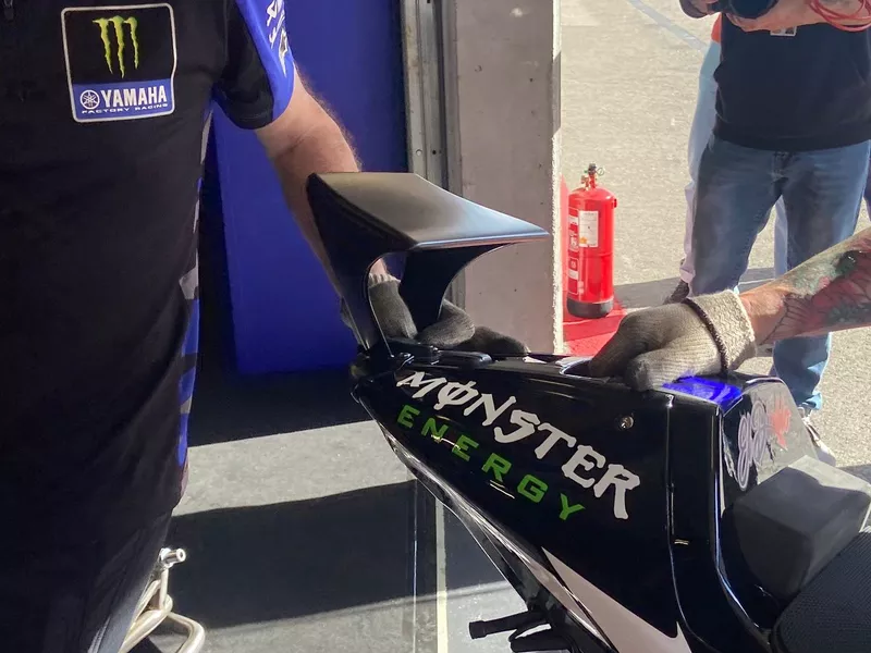 L'aileron arrière testé par Yamaha à Portimão