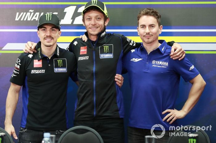 Maverick Vinales, Yamaha Factory Racing, Valentino Rossi, Yamaha Factory Racing, Jorge Lorenzo, Yamaha Factory Racing