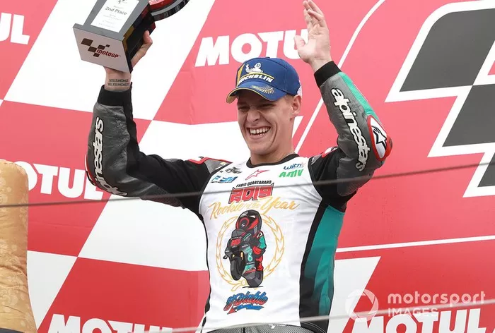 Podium: second place Fabio Quartararo, Petronas Yamaha SRT