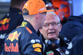 Dr Helmut Marko, Red Bull Motorsport Consultant and Max Verstappen, Red Bull Racing