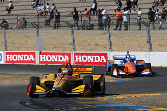 Ryan Hunter-Reay, Andretti Autosport Honda, Scott Dixon, Chip Ganassi Racing Honda