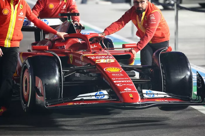 Detalle del alerón delantero del Ferrari SF-24