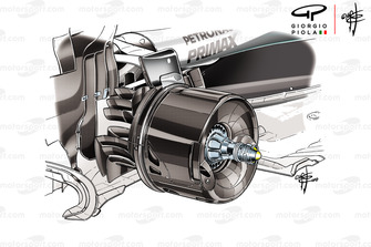 Mercedes AMG F1 W09 brakes duct