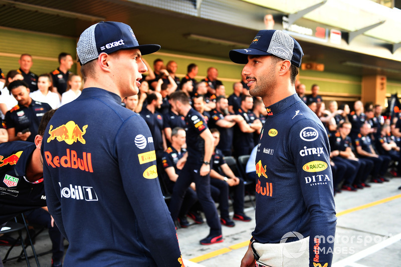 Max Verstappen, Red Bull Racing e Daniel Ricciardo, Red Bull Racing
