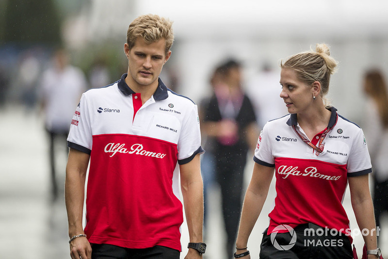 Marcus Ericsson, Sauber and Katharina Zeilinger, Sauber