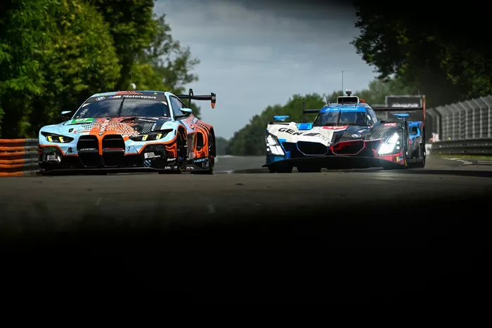 #69 Team WRT BMW M4 LMGT3 Evo: Anthony Mcintosh, Parker Thompson, Daniel Harper, #15 BMW M Team WRT BMW M Hybrid V8: Kevin Magnussen, Raffaele Marciello, Dries Vanthoor