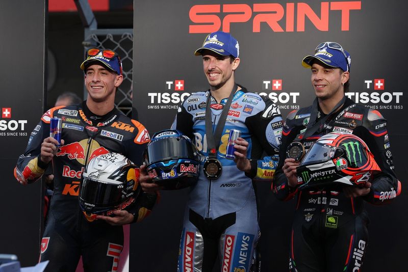 Pedro Acosta, Red Bull KTM Factory Racing, Marco Bezzecchi, Aprilia Racing, Alex Marquez, Gresini Racing