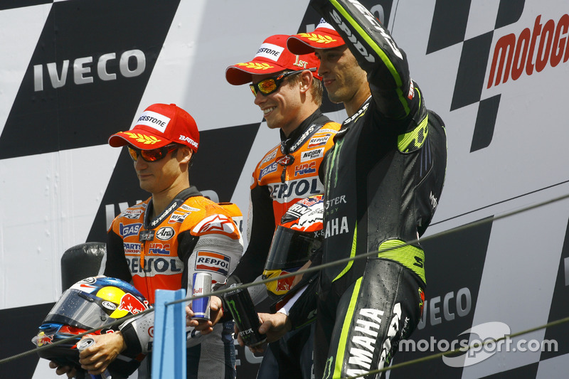 2012: 1. Casey Stoner, 2. Dani Pedrosa, 3. Andrea Dovizioso