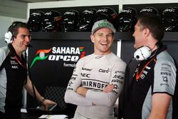 Nico Hulkenberg, Sahara Force India F1 with Bradley Joyce, Sahara Force India F1 Race Engineer