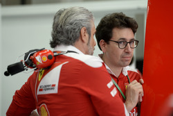 Maurizio Arrivabene, Teamchef und Mattia Binotto, Ferrari Rennmotorenmanager
