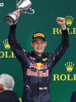 Podio: tercer lugar Max Verstappen, Red Bull Racing