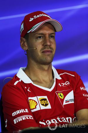 Sebastian Vettel, Ferrari in the Press Conference
