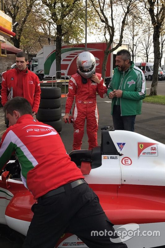 David Vidales en la Ferrari Driver Academy