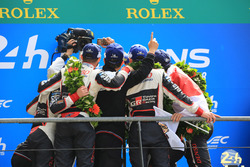 Overall podium celebrations