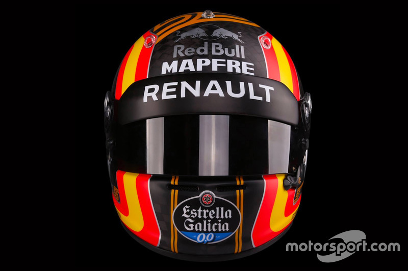 El casco de Carlos Sainz Jr., Renault Sport F1 Team