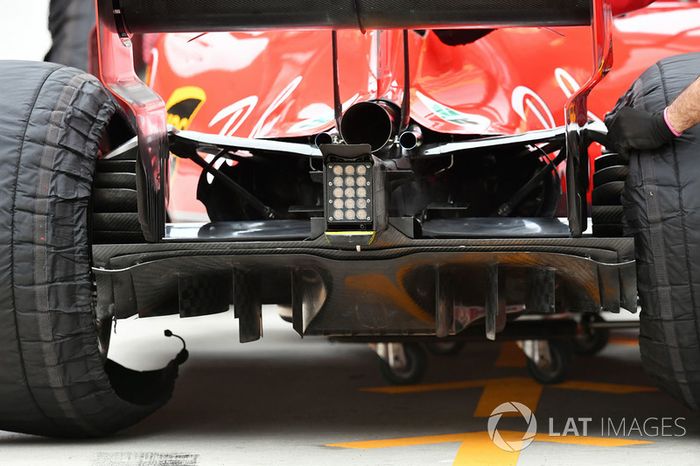 Ferrari SF71H, difusor trasero