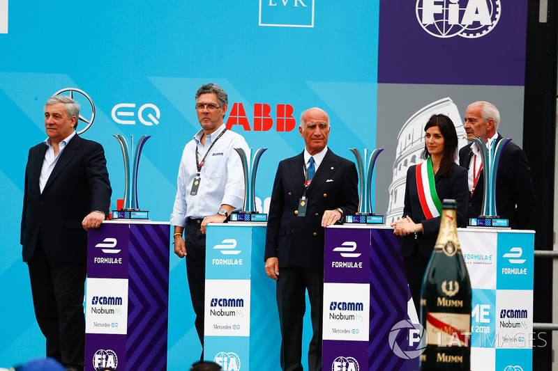 Trofei dell'ePrix di Roma sul podio