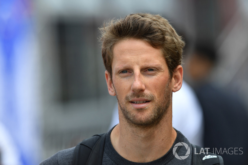 Romain Grosjean, Haas F1 walks the track