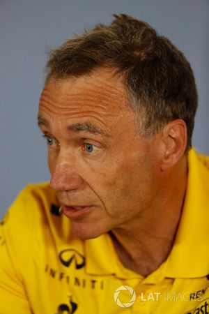 Bob Bell, Chief Technical Officer, Renault Sport F1, in the Press Conference