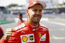 Pole winner Sebastian Vettel, Ferrari