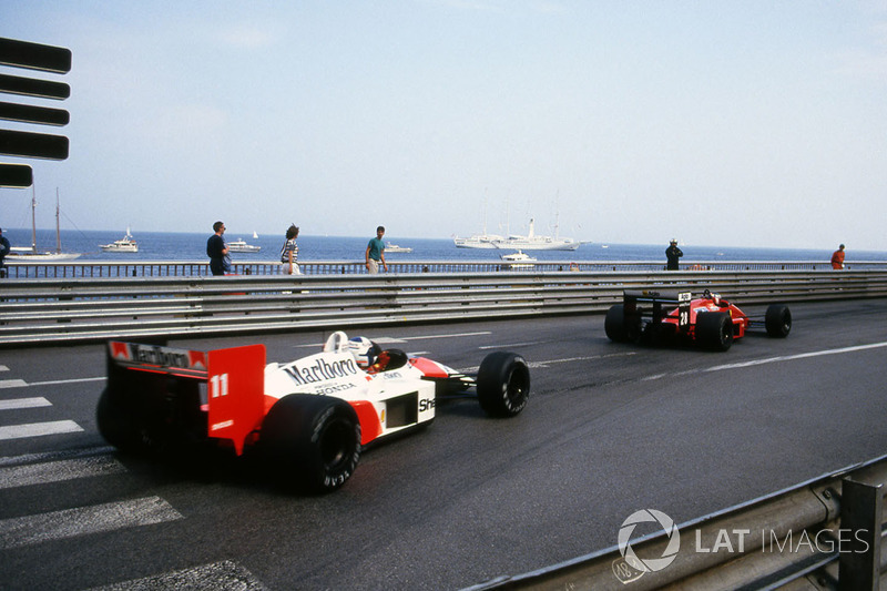 Alain Prost, McLaren MP4/4, Gerhard Berger, Ferrari