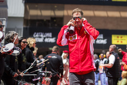 Sebastian Vettel, Ferrari durant la parade des pilotes