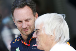 Christian Horner, Team Principal, Red Bull Racing, Bernie Ecclestone, président d'honneur de la Formule 1